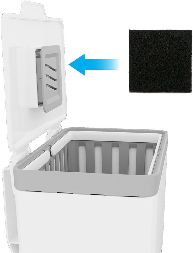 imageGLAD Compost Bin for Kitchen 15 Gallon  Plastic Container with Removable Inner Basket Bag Storage Holder and Carbon Odor Blocking Filters GrayRefill Set