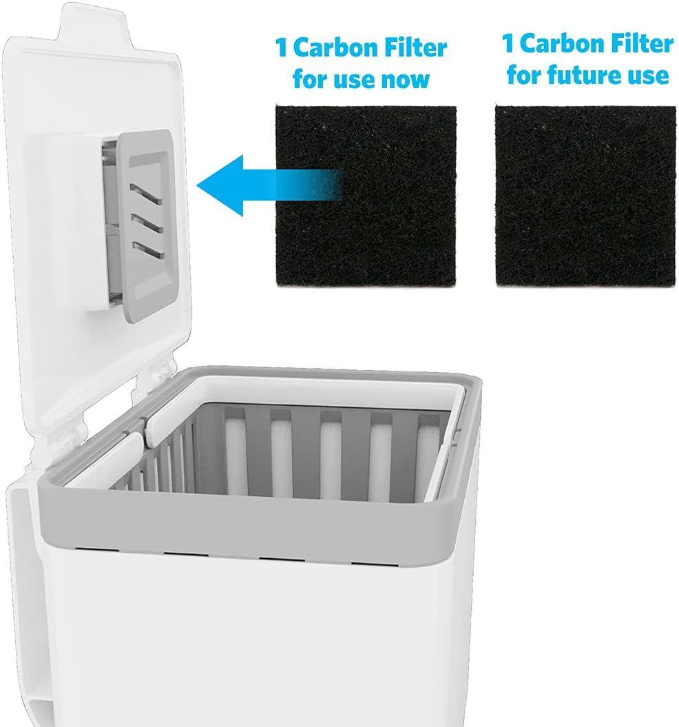 imageGLAD Compost Bin for Kitchen 15 Gallon  Plastic Container with Removable Inner Basket Bag Storage Holder and Carbon Odor Blocking Filters GrayWhite