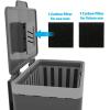 imageGLAD Compost Bin for Kitchen 15 Gallon  Plastic Container with Removable Inner Basket Bag Storage Holder and Carbon Odor Blocking Filters GrayGray