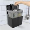imageGLAD Compost Bin for Kitchen 15 Gallon  Plastic Container with Removable Inner Basket Bag Storage Holder and Carbon Odor Blocking Filters GrayGray