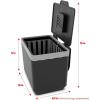 imageGLAD Compost Bin for Kitchen 15 Gallon  Plastic Container with Removable Inner Basket Bag Storage Holder and Carbon Odor Blocking Filters GrayGray