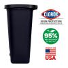 imageGlad 13 Gallon Trash Can  Plastic Kitchen Waste Bin with Odor Protection of Lid  Hands Free with Step On Foot Pedal and Garbage Bag Rings 13 Gallon WhiteBlack