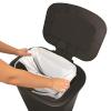 imageGlad 13 Gallon Trash Can  Plastic Kitchen Waste Bin with Odor Protection of Lid  Hands Free with Step On Foot Pedal and Garbage Bag Rings 13 Gallon WhiteBlack