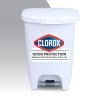 imageGlad 13 Gallon Trash Can  Plastic Kitchen Waste Bin with Odor Protection of Lid  Hands Free with Step On Foot Pedal and Garbage Bag Rings 13 Gallon WhiteWhite
