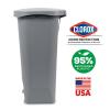 imageGlad 13 Gallon Trash Can  Plastic Kitchen Waste Bin with Odor Protection of Lid  Hands Free with Step On Foot Pedal and Garbage Bag Rings 13 Gallon WhiteGrey