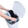 imageGlad 13 Gallon Trash Can  Plastic Kitchen Waste Bin with Odor Protection of Lid  Hands Free with Step On Foot Pedal and Garbage Bag Rings 13 Gallon WhiteWhite