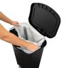 imageGlad 13 Gallon Trash Can  Plastic Kitchen Waste Bin with Odor Protection of Lid  Hands Free with Step On Foot Pedal and Garbage Bag Rings 13 Gallon WhiteBlack