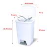 imageGlad 13 Gallon Trash Can  Plastic Kitchen Waste Bin with Odor Protection of Lid  Hands Free with Step On Foot Pedal and Garbage Bag Rings 13 Gallon WhiteWhite
