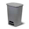 imageGlad 13 Gallon Trash Can  Plastic Kitchen Waste Bin with Odor Protection of Lid  Hands Free with Step On Foot Pedal and Garbage Bag Rings 13 Gallon WhiteGrey