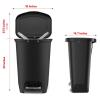 imageGlad 13 Gallon Trash Can  Plastic Kitchen Waste Bin with Odor Protection of Lid  Hands Free with Step On Foot Pedal and Garbage Bag Rings 13 Gallon WhiteBlackPremium