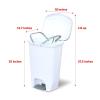imageGlad 13 Gallon Trash Can  Plastic Kitchen Waste Bin with Odor Protection of Lid  Hands Free with Step On Foot Pedal and Garbage Bag Rings 13 Gallon WhiteWhite