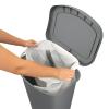 imageGlad 13 Gallon Trash Can  Plastic Kitchen Waste Bin with Odor Protection of Lid  Hands Free with Step On Foot Pedal and Garbage Bag Rings 13 Gallon WhiteGrey