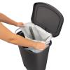 imageGlad 13 Gallon Trash Can 2 Pack  Plastic Kitchen Waste Bins with Odor Protection of Lid  Hands Free with Step On Foot Pedal and Garbage Bag Rings 13 Gallon WhiteCharcoal