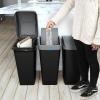 imageGlad Link ampamp Sort 36 Gallon Waste and Recycle Center  3x12G 3x45L Plastic Bin Compartments for Trash Recycling Compost with Odor Protection and Swing Top and Lift Up Lids