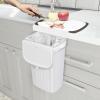 imageGlad Roomate Under Counter Trash Can  Space Saving Waste Bin for Kitchen Cabinet Bathroom or Office  Dual Lid for Ease of Opening 7 Liter White12L