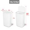 imageGlad Roomate Under Counter Trash Can  Space Saving Waste Bin for Kitchen Cabinet Bathroom or Office  Dual Lid for Ease of Opening 7 Liter White12L