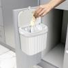 imageGlad Roomate Under Counter Trash Can  Space Saving Waste Bin for Kitchen Cabinet Bathroom or Office  Dual Lid for Ease of Opening 7 Liter White7L