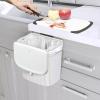 imageGlad Roomate Under Counter Trash Can  Space Saving Waste Bin for Kitchen Cabinet Bathroom or Office  Dual Lid for Ease of Opening 7 Liter White7L
