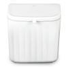 imageGlad Roomate Under Counter Trash Can  Space Saving Waste Bin for Kitchen Cabinet Bathroom or Office  Dual Lid for Ease of Opening 7 Liter White7L