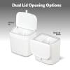 imageGlad Roomate Under Counter Trash Can  Space Saving Waste Bin for Kitchen Cabinet Bathroom or Office  Dual Lid for Ease of Opening 7 Liter White7L