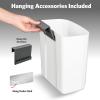 imageGlad Roomate Under Counter Trash Can  Space Saving Waste Bin for Kitchen Cabinet Bathroom or Office  Dual Lid for Ease of Opening 7 Liter White9L