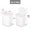 imageGlad Roomate Under Counter Trash Can  Space Saving Waste Bin for Kitchen Cabinet Bathroom or Office  Dual Lid for Ease of Opening 7 Liter White9L