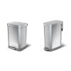 imageGlad Stainless Steel Step Trash Can with Clorox Odor Protection  Large Metal Kitchen Garbage Bin with Soft Close Lid Foot Pedal and Waste Bag Roll Holder 13 Gallon WhiteAll Stainless