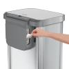 imageGlad Stainless Steel Step Trash Can with Clorox Odor Protection  Large Metal Kitchen Garbage Bin with Soft Close Lid Foot Pedal and Waste Bag Roll Holder 13 Gallon WhiteAll Stainless
