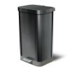 imageGlad Stainless Steel Step Trash Can with Clorox Odor Protection  Large Metal Kitchen Garbage Bin with Soft Close Lid Foot Pedal and Waste Bag Roll Holder 13 Gallon WhiteAll Pewter
