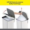 imageGlad Stainless Steel Step Trash Can with Clorox Odor Protection  Large Metal Kitchen Garbage Bin with Soft Close Lid Foot Pedal and Waste Bag Roll Holder 13 Gallon WhiteWhite