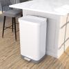 imageGlad Stainless Steel Step Trash Can with Clorox Odor Protection  Large Metal Kitchen Garbage Bin with Soft Close Lid Foot Pedal and Waste Bag Roll Holder 13 Gallon WhiteWhite