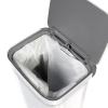 imageGlad Stainless Steel Step Trash Can with Clorox Odor Protection  Large Metal Kitchen Garbage Bin with Soft Close Lid Foot Pedal and Waste Bag Roll Holder 13 Gallon WhiteWhite