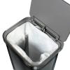 imageGlad Stainless Steel Step Trash Can with Clorox Odor Protection  Large Metal Kitchen Garbage Bin with Soft Close Lid Foot Pedal and Waste Bag Roll Holder 13 Gallon WhiteAll Pewter