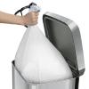imageGlad Stainless Steel Step Trash Can with Clorox Odor Protection  Large Metal Kitchen Garbage Bin with Soft Close Lid Foot Pedal and Waste Bag Roll Holder 13 Gallon WhiteAll Stainless