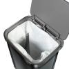 imageGlad Stainless Steel Step Trash Can with Clorox Odor Protection  Large Metal Kitchen Garbage Bin with Soft Close Lid Foot Pedal and Waste Bag Roll Holder 13 Gallon WhiteAll Pewter