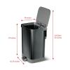imageGlad Stainless Steel Step Trash Can with Clorox Odor Protection  Large Metal Kitchen Garbage Bin with Soft Close Lid Foot Pedal and Waste Bag Roll Holder 13 Gallon WhiteAll Pewter