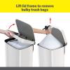 imageGlad Stainless Steel Step Trash Can with Clorox Odor Protection  Large Metal Kitchen Garbage Bin with Soft Close Lid Foot Pedal and Waste Bag Roll Holder 13 Gallon WhiteWhite
