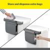 imageGlad Stainless Steel Step Trash Can with Clorox Odor Protection  Large Metal Kitchen Garbage Bin with Soft Close Lid Foot Pedal and Waste Bag Roll Holder 13 Gallon WhiteWhite