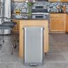 imageGlad Stainless Steel Step Trash Can with Clorox Odor Protection  Large Metal Kitchen Garbage Bin with Soft Close Lid Foot Pedal and Waste Bag Roll Holder 13 Gallon WhiteAll Stainless