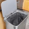 imageGlad Stainless Steel Step Trash Can with Clorox Odor Protection  Large Metal Kitchen Garbage Bin with Soft Close Lid Foot Pedal and Waste Bag Roll Holder 13 Gallon WhiteAll Stainless