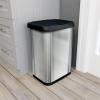 imageGlad Stainless Steel Trash Can with Clorox Odor Protection  Touchless Metal Kitchen Garbage Bin with Soft Close Lid and Waste Bag Roll Holder 13 Gallon Motion SensorMotion Sensor