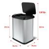 imageGlad Stainless Steel Trash Can with Clorox Odor Protection  Touchless Metal Kitchen Garbage Bin with Soft Close Lid and Waste Bag Roll Holder 13 Gallon Motion SensorMotion Sensor