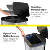 imageGlad Stainless Steel Trash Can with Clorox Odor Protection  Touchless Metal Kitchen Garbage Bin with Soft Close Lid and Waste Bag Roll Holder 13 Gallon Motion SensorMotion Sensor