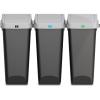 imageGlad Link ampamp Sort 36 Gallon Waste and Recycle Center  3x12G 3x45L Plastic Bin Compartments for Trash Recycling Compost with Odor Protection and Swing Top and Lift Up Lids