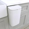 imageGlad Roomate Under Counter Trash Can  Space Saving Waste Bin for Kitchen Cabinet Bathroom or Office  Dual Lid for Ease of Opening 7 Liter White12L
