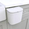 imageGlad Roomate Under Counter Trash Can  Space Saving Waste Bin for Kitchen Cabinet Bathroom or Office  Dual Lid for Ease of Opening 7 Liter White7L
