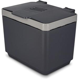 imageGLAD Compost Bin for Kitchen 15 Gallon  Plastic Container with Removable Inner Basket Bag Storage Holder and Carbon Odor Blocking Filters GrayGray