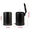 imageGLAD Small Trash Can 12 Gallon  Round Stainless Steel Garbage Bin with Soft Close Lid ampamp Step Foot Pedal  Metal Waste Basket with Removable Inner Bucket StainlessMatte Black