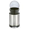 imageGLAD Small Trash Can 12 Gallon  Round Stainless Steel Garbage Bin with Soft Close Lid ampamp Step Foot Pedal  Metal Waste Basket with Removable Inner Bucket StainlessStainless