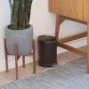 imageGLAD Small Trash Can 12 Gallon  Round Stainless Steel Garbage Bin with Soft Close Lid ampamp Step Foot Pedal  Metal Waste Basket with Removable Inner Bucket StainlessMatte Black